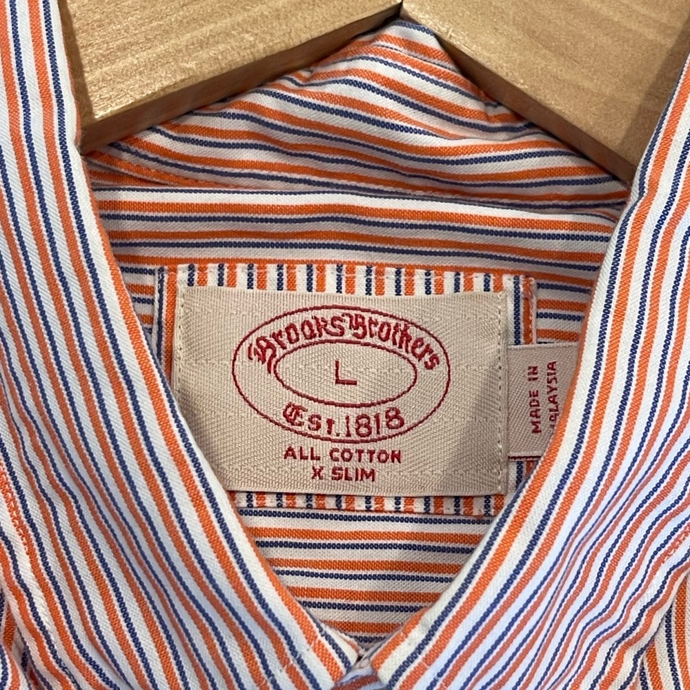 Vintage Brooks Brothers Men’s Large Button Down Striped Shirt / Men’s large